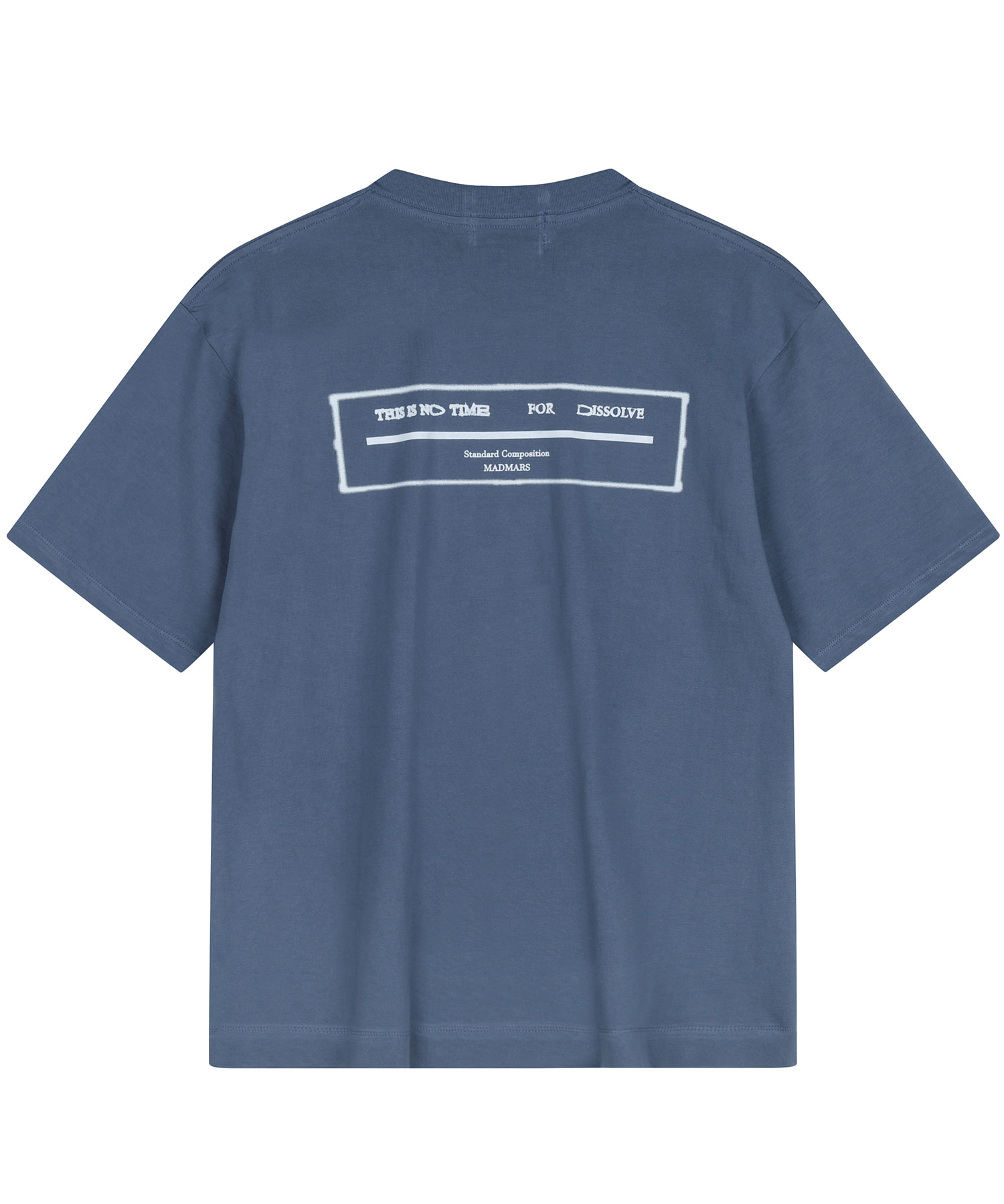 [수피마]over fit wappen point T-shirt blue